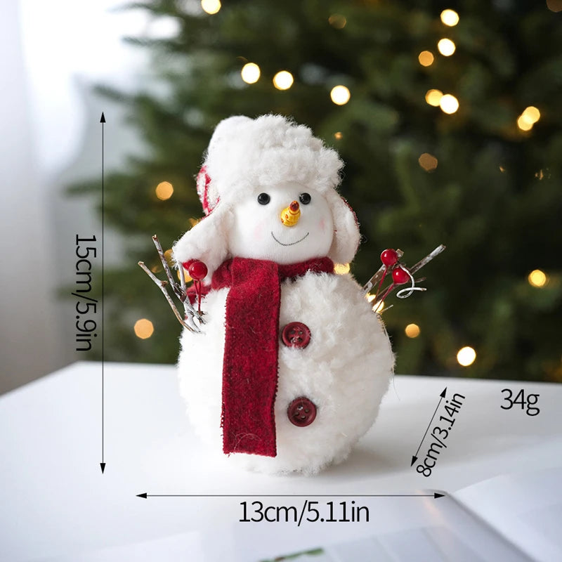 Plush Christmas Snowman Ornament – Holiday Decor & Kids Gift Christmas Ornament Babs M