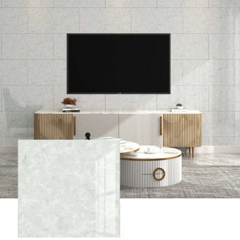 10-Pack Marble PVC Self-Adhesive Tile Wall Stickers 30×30cm Wall Tile Stickers Babs 6138 10pcs-30x30cm