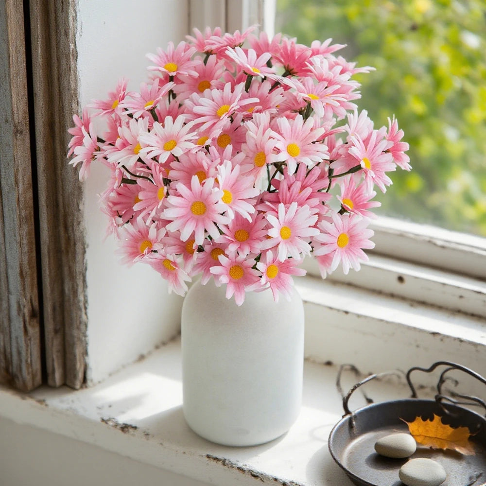 Silk Artificial Chrysanthemum Bouquet | Wedding & Home Décor Artificial Silk Flowers Babs