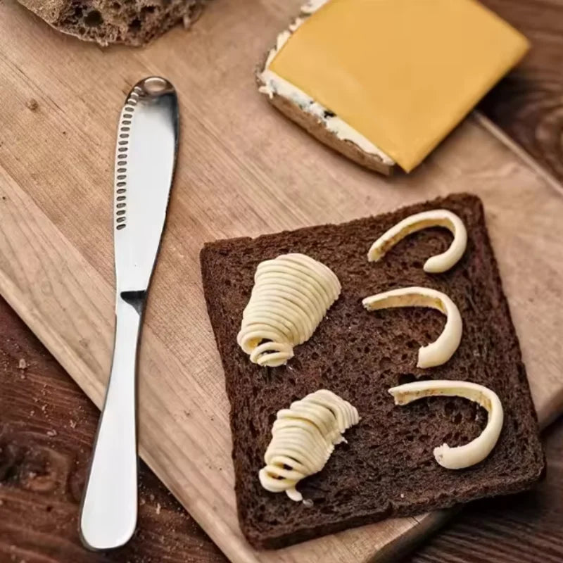 3-in-1 Stainless Steel Butter & Cheese Knife with Holes Cheese Butter Knife Babs