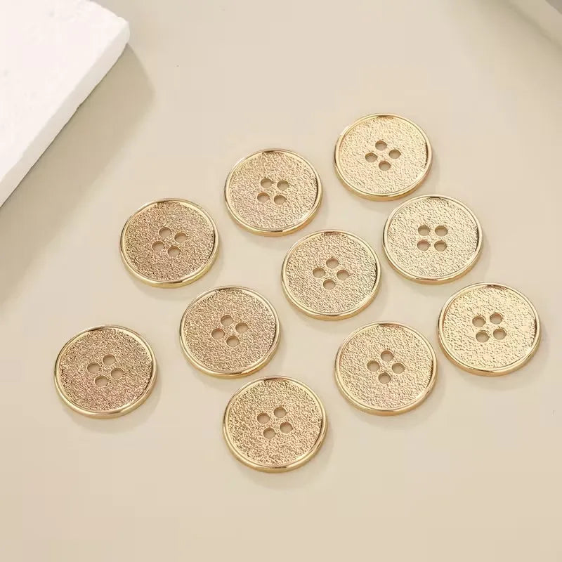 10-Pack 20mm Metal Round 4-Hole Buttons – Coats & Sweaters Sewing Buttons Babs