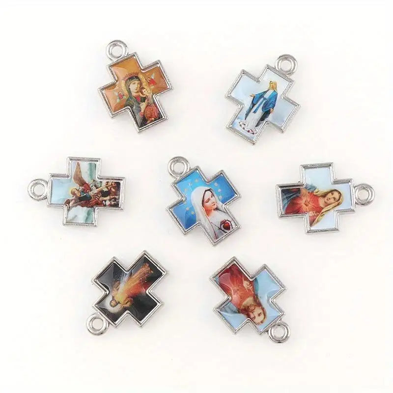 10Pcs Mixed Enamel Cross Crucifix Pendants for DIY Jewelry DIY Jewelry Pendants Babs 10pcs