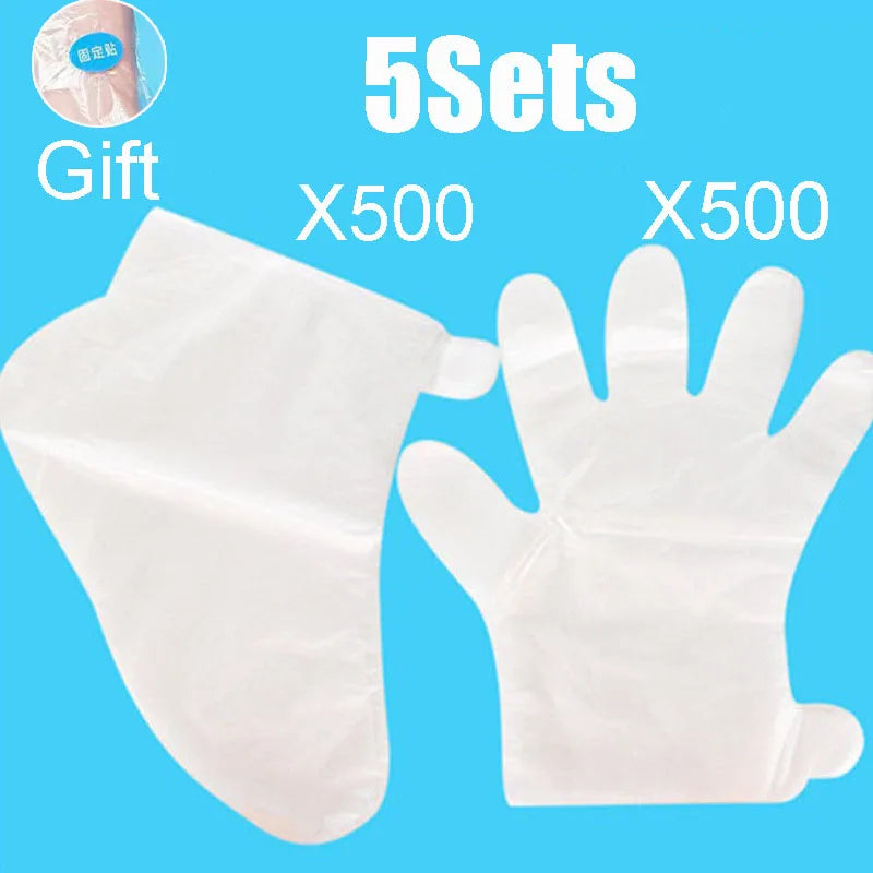 Disposable Moisturizing Hand & Foot Sleeves – Waterproof Wrap Foot Care Sleeve Babs 5Sets