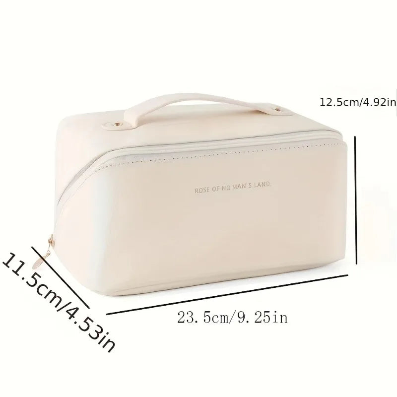 Travel Makeup Bag – PU Leather Cosmetic Organizer with Zipper Cosmetic Organizer Bag Babs