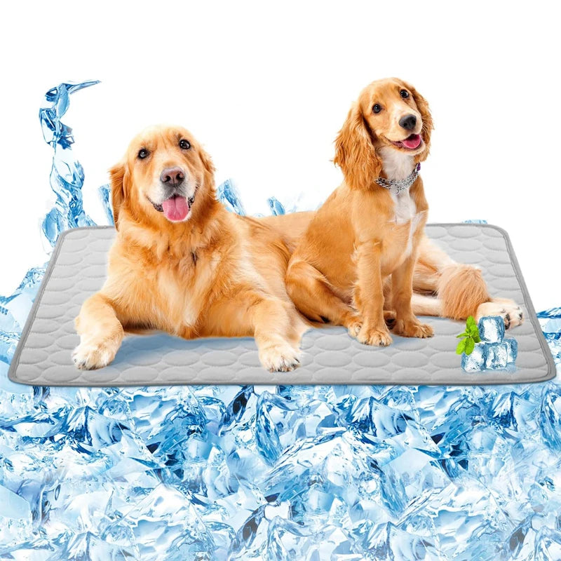 Ice Silk Pet Cooling Mat – Breathable Summer Pad for Dogs & Cats Pet Cooling Mat Babs Light grey 30x40CM