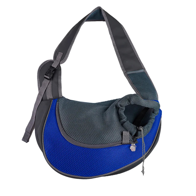 Mesh Pet Carrier Sling Bag – Crossbody Backpack for Cats & Dogs Pet Carrier Bag Babs dark blue S