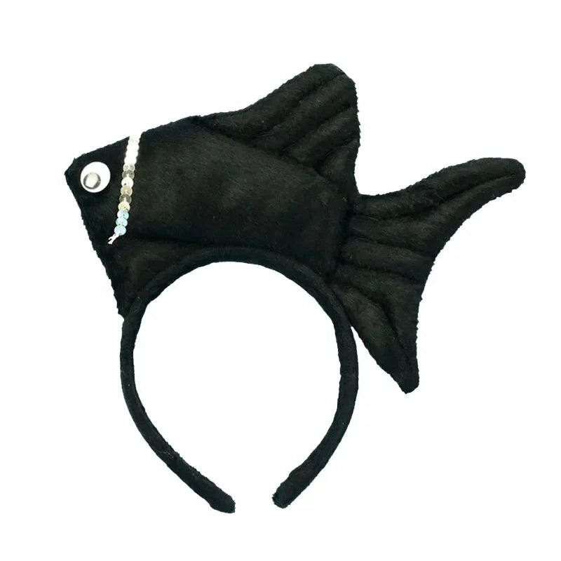 3D Fish Hair Hoop Headband – Costume Party Accessory for All Ages Costume Hair Headband Babs black