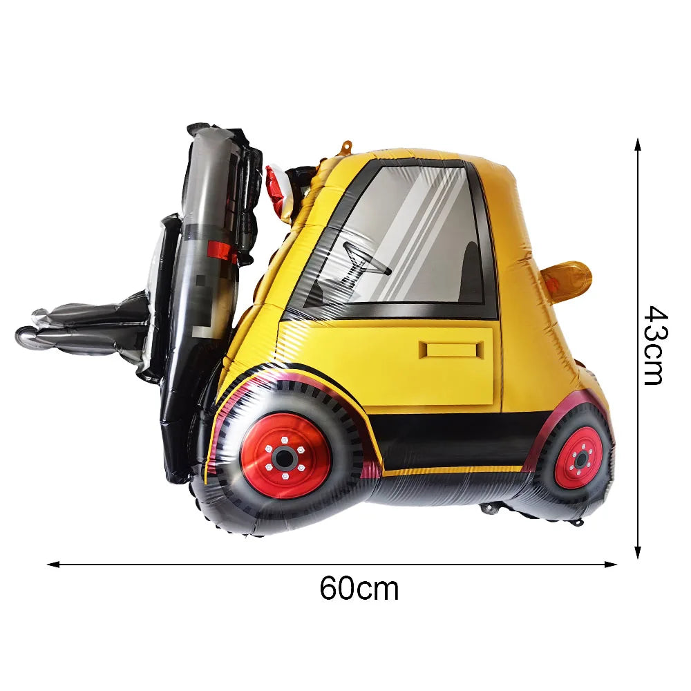 Construction Party Balloons – Excavator Dump Truck Boys Decor Party Balloons Babs Marble As pictures show