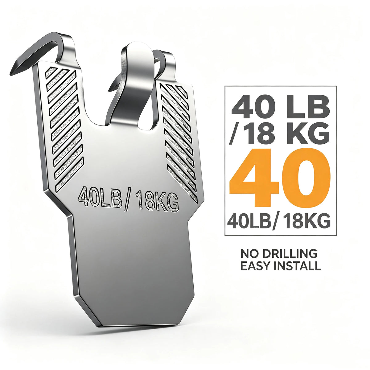 Claw Drywall Picture Hangers – 40 Lb Heavy Duty Wall Hooks Wall Picture Hanger Babs Sliver 20pcs