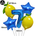 Lemon Foil Balloon Set with 32" Number Balloons – Party Decor Foil Balloon Set Babs Orange as show