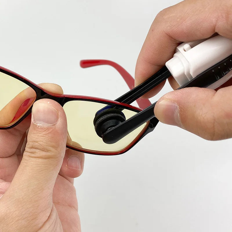 Portable Eyeglass Cleaning Brush Set – Microfiber Lens Care Eyeglass Cleaning Brush Babs