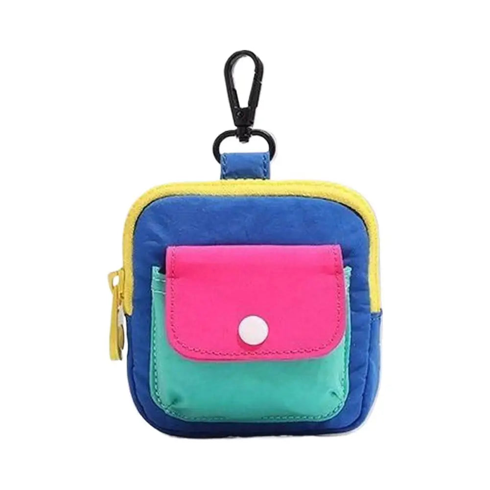 Mini Zipper Coin Purse Keychain – Cute Dopamine Color Wallet Mini Coin Purse Babs A