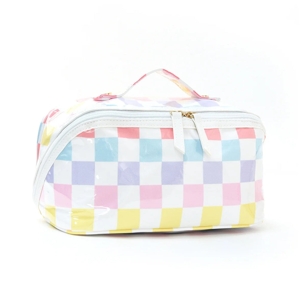 Travel Makeup & Tech Organizer Pouch – Zipper Canvas Bag Travel Organizer Pouch Babs Rainbow