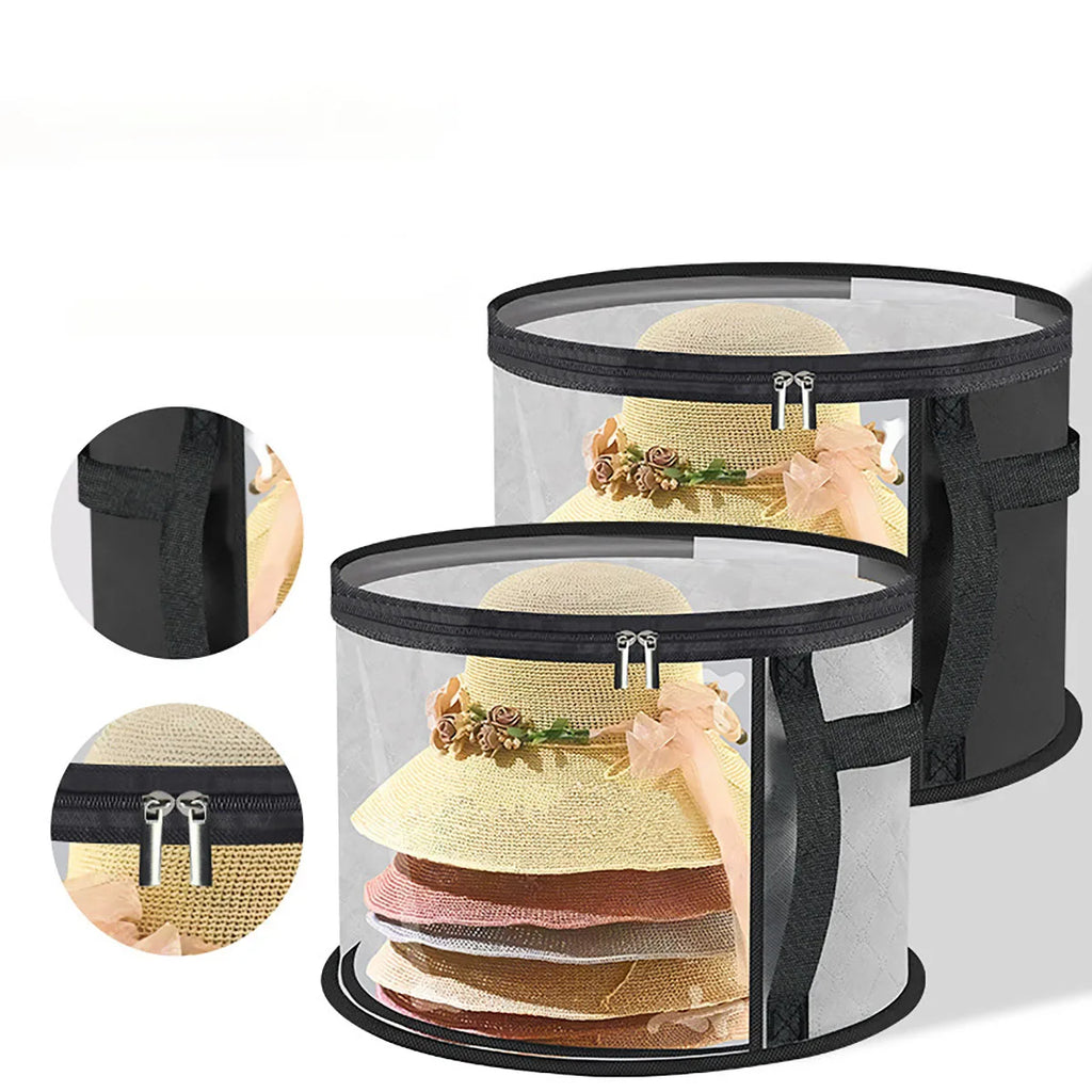 Large Foldable Hat Storage Box – Dustproof Transparent Organizer Hat Storage Box Babs