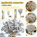 Gold Foil Preserved Roses with Berries – Wedding & Home Décor Preserved Floral Decor Babs WHITE 4Sets