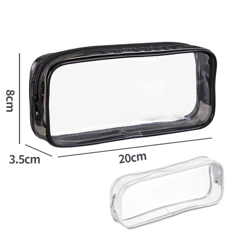 Waterproof Transparent Pencil Case – Large Capacity PVC Zipper Bag Transparent Pencil Case Babs