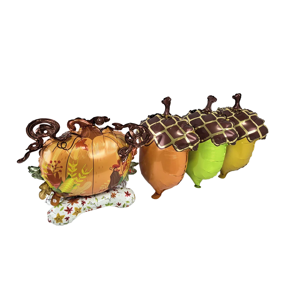 Thanksgiving Foil Balloons & Maple Leaf Banner Party Decor Party Balloon Decor Babs