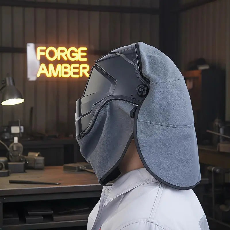 Welding Helmet Cover & Bib Set – Flame Retardant Neck Guard Welding Helmet Cover Babs