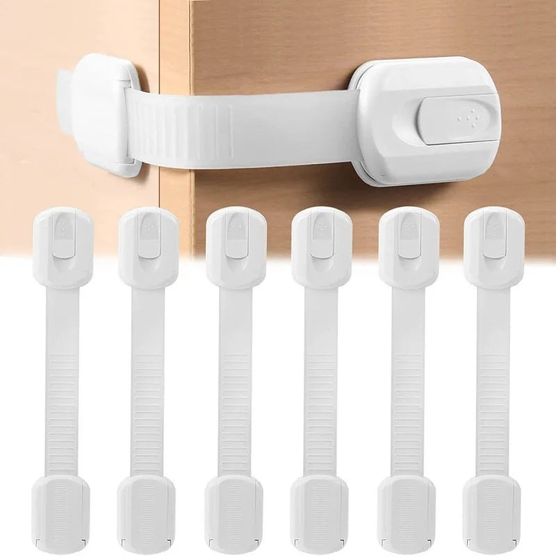 Child Safety Strap Locks for Cabinets, Drawers & Fridge 4/8pcs Baby Safety Locks Babs