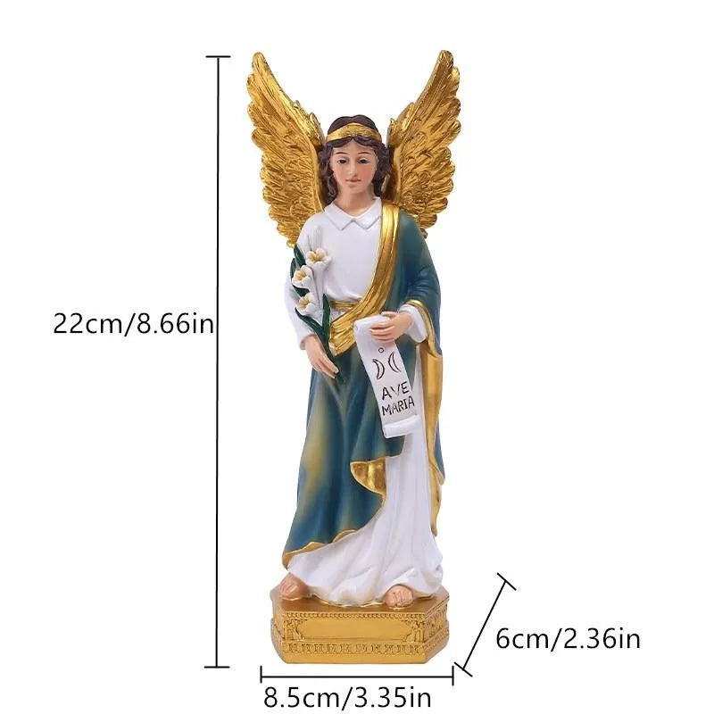 Saint Raphael Angel Resin Statue – Classic Figurine Gift Resin Angel Figurine Babs St. Gallen