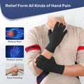 Fingerless Compression Gloves – Unisex Black Knit Sport Gloves Compression Gloves Babs XL