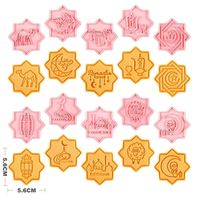 Ramadan Eid Cookie Cutters Set – 8/10Pcs Islamic Baking Molds Cookie Cutter Set Babs