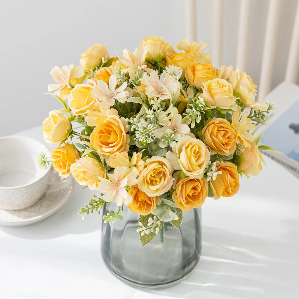 Artificial Silk Rose Bouquet – Wedding & Home Décor Artificial Flower Bouquet Babs