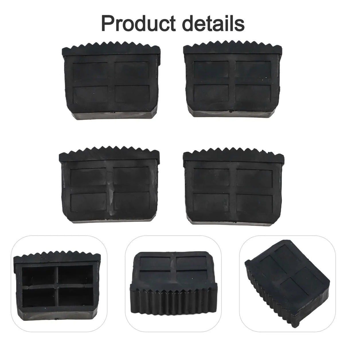 4Pcs Non-Slip Rubber Ladder Leg Foot Covers & Floor Protectors Ladder Foot Pads Babs