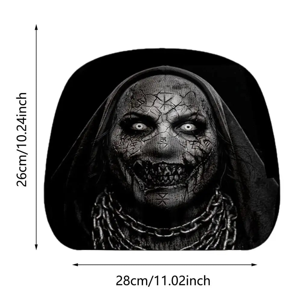 2Pcs Halloween Scary Face Car Headrest Covers – Universal Fit Car Headrest Cover Babs B 2pcs