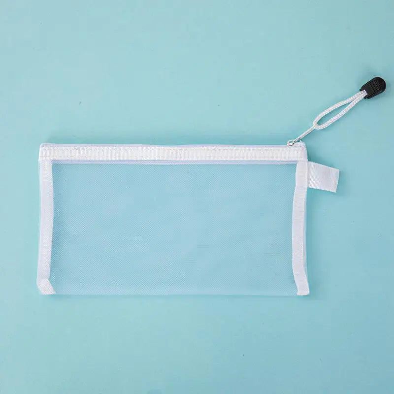 Transparent Mesh Pencil Pouch with Zipper | School & Office Mesh Pencil Pouch Babs B