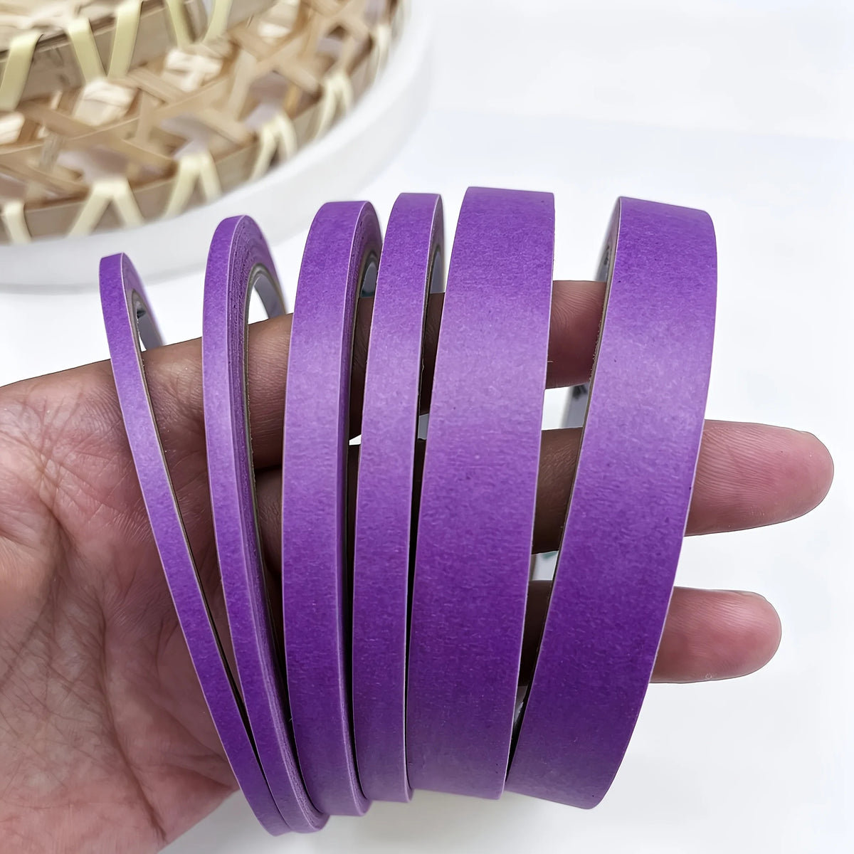 Purple Masking Tape 3–13mm | 3 & 6 Rolls Craft & DIY Tape Craft Masking Tape Babs 2sets