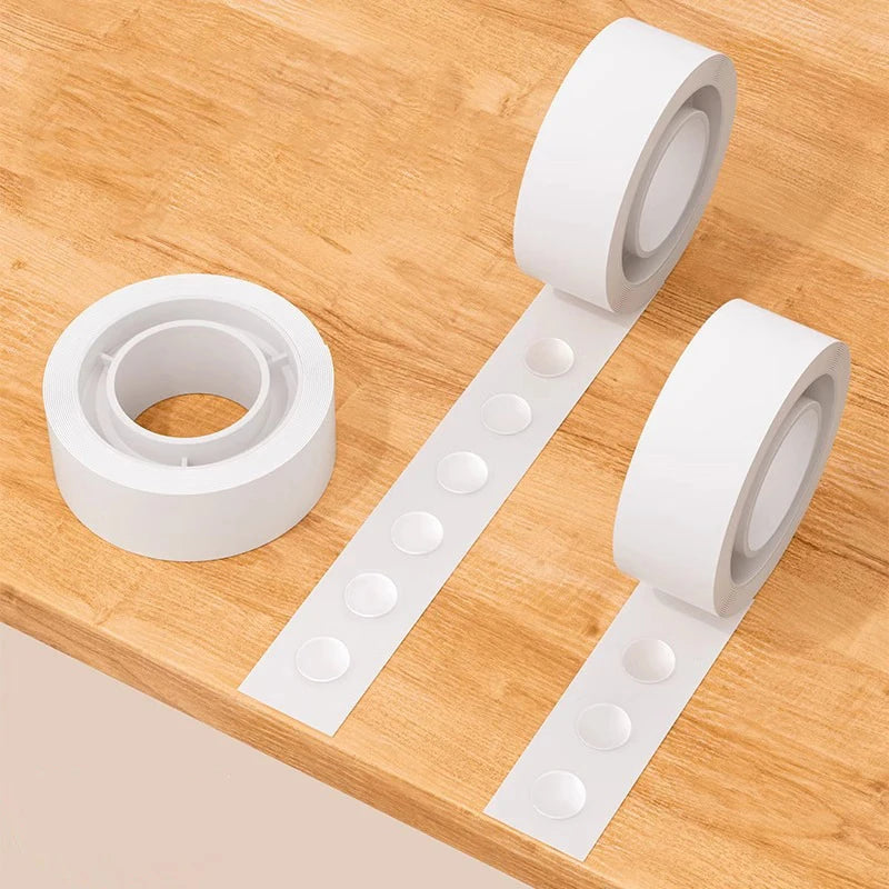 100pcs Clear Balloon Glue Dots | Double-Sided Adhesive Roll Balloon Adhesive Dots Babs