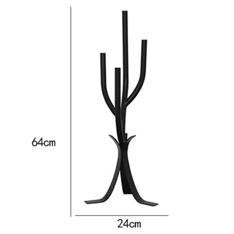 Vintage Metal Candle Holders – Nordic Minimalist Candlestick Metal Candle Holder Babs Black