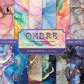 24-Sheet Ombre Cardstock Paper Pad 6x6" – Scrapbook & Craft Craft Paper Pad Babs 1pc