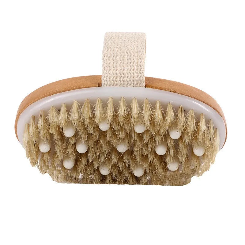 Natural Bristle Body Spa Brush – Wet & Dry Skin Massager Bath & Body Brush Babs B