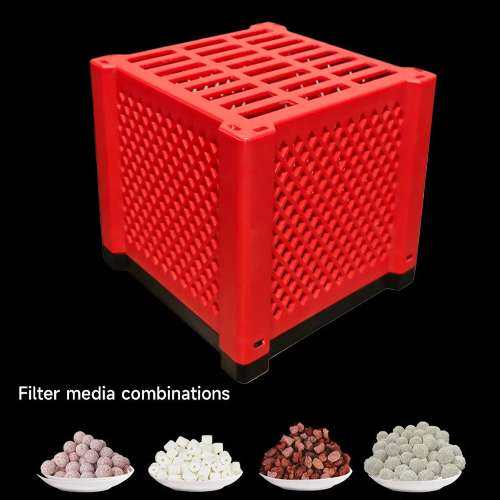 PVC Aquarium Cube Filter Media Storage Box – Fish Tank Accessory Aquarium Filter Box Babs