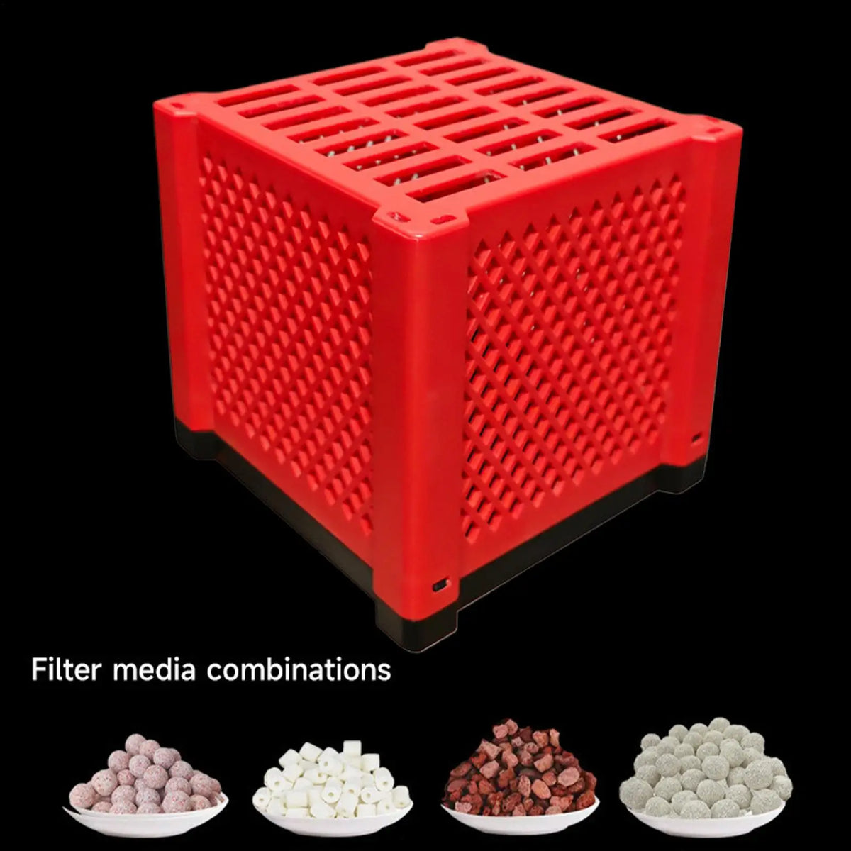 PVC Aquarium Cube Filter Media Storage Box – Fish Tank Accessory Aquarium Filter Box Babs