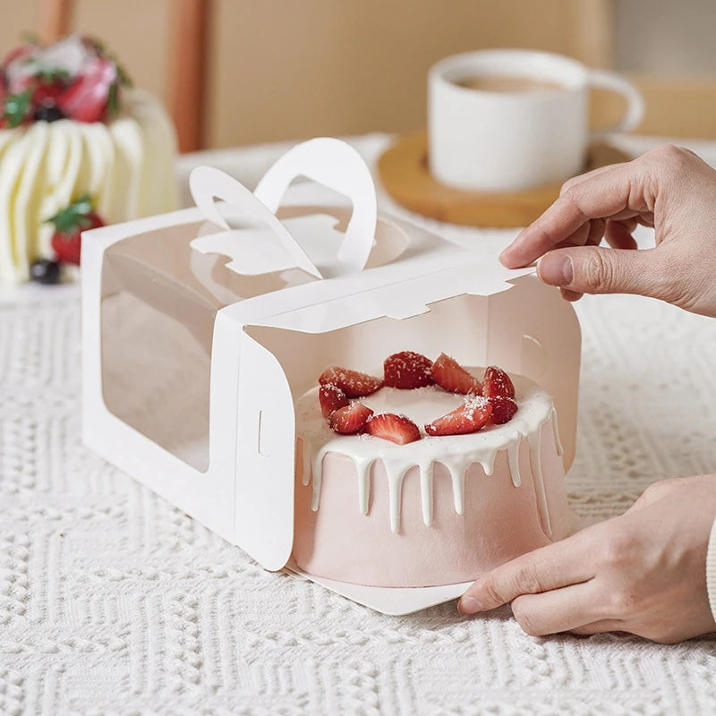 5/10Pcs Cake Box with Window – Paper Gift Box for Parties Cake Packaging Box Babs