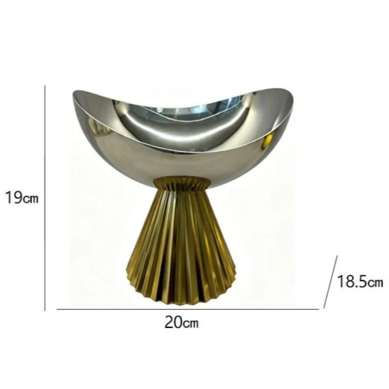 Heart-Shaped Stainless Steel Fruit Bowl – Modern Luxury Tray Decorative Fruit Bowl Babs