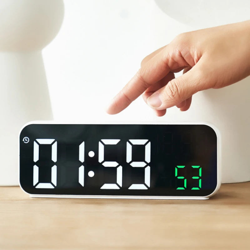 LED Digital Alarm Clock – Temp, Voice Control & Night Mode LED Alarm Clock Babs