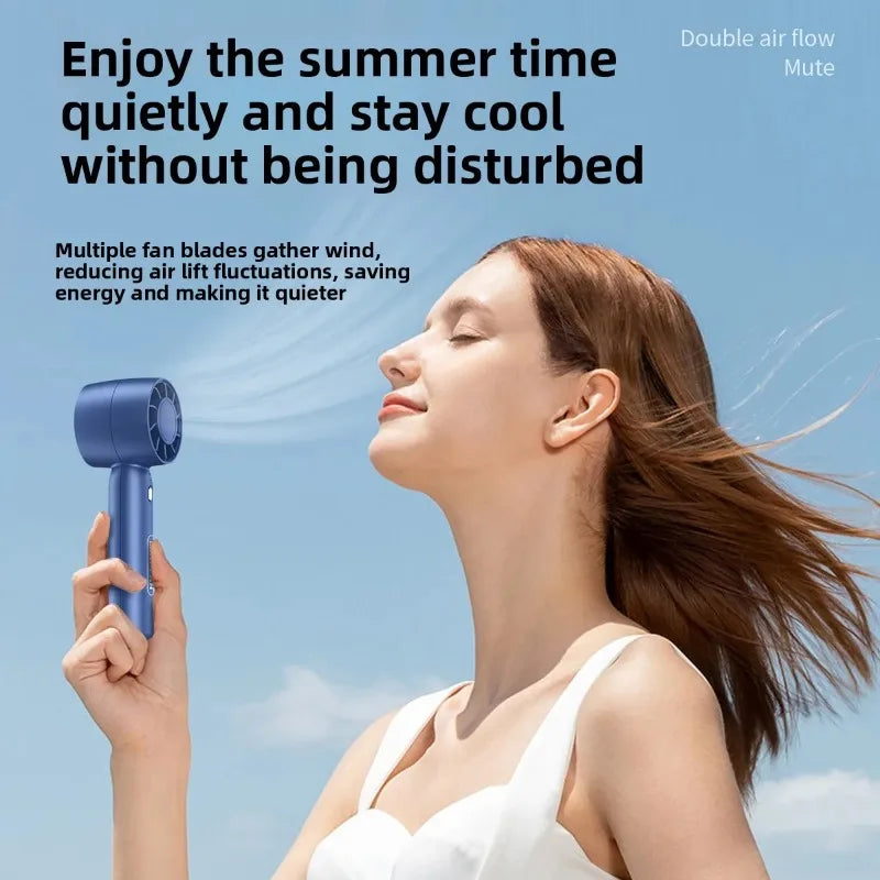 USB Rechargeable Mini Handheld Fan – 3-Speed Portable Cooler Handheld Portable Fan Babs