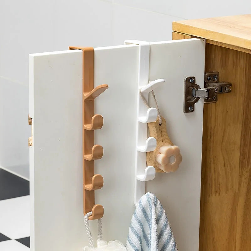 No-Drill Over-Door Hook Rack for Clothes, Bags & Hats Over-Door Hook Rack Babs