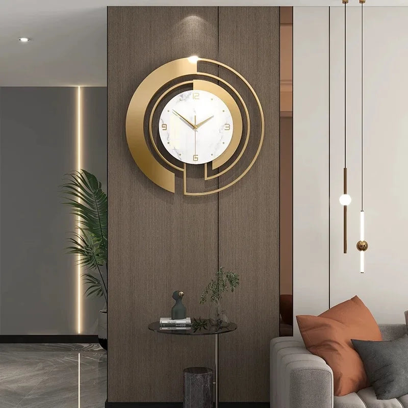 Large Modern Metal Wall Clock 45CM – Minimalist Round Décor Metal Wall Clock Babs