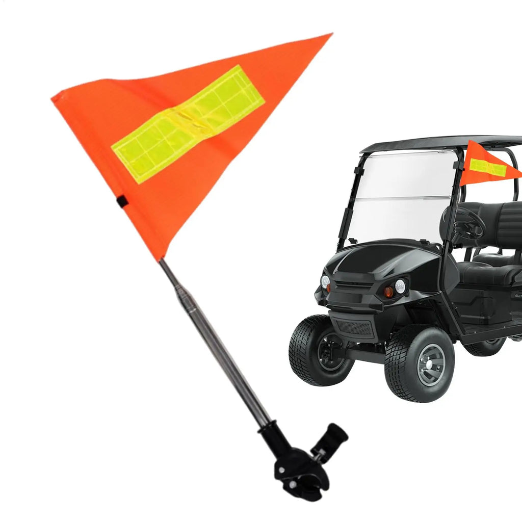 Reflective Bike Safety Flag with Pole – High Visibility Bike Safety Flag Babs