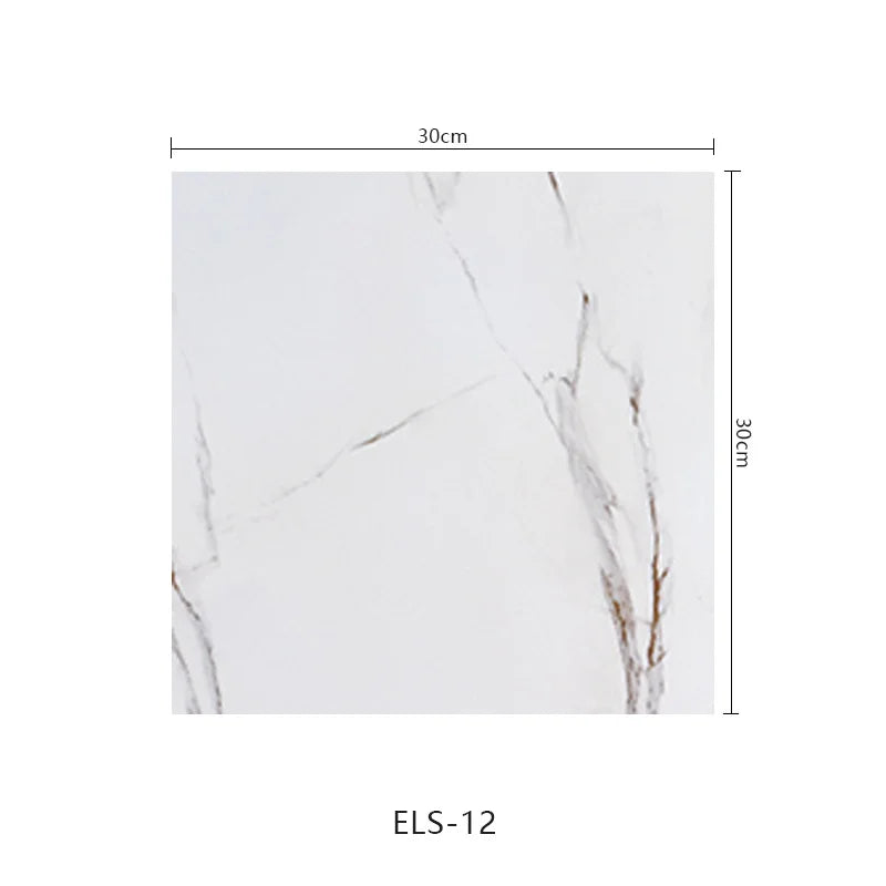 10pcs Self-Adhesive Marble PVC Tile Wall Stickers 30×30cm Peel & Stick Wall Tiles Babs ELS-012 10pcs-30x30cm