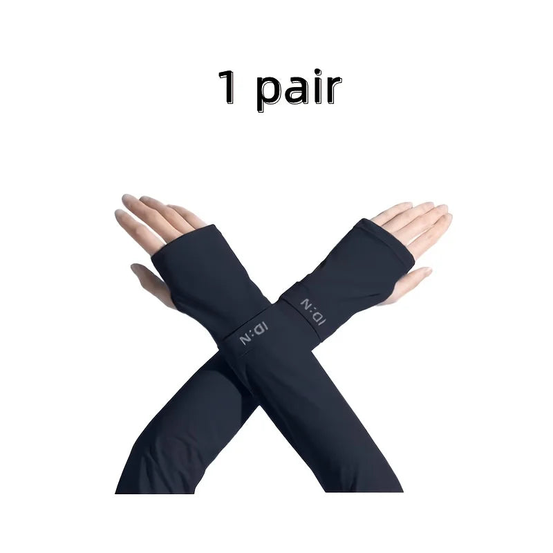 UPF 50+ Breathable Sun Protection Arm Sleeves – 1 Pair UV Protection Arm Sleeves Babs WHITE