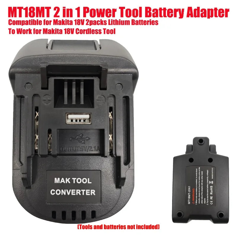 Makita 18V 2-in-1 Battery Adapter MT18MT – Dual Battery Converter Battery Adapter Babs