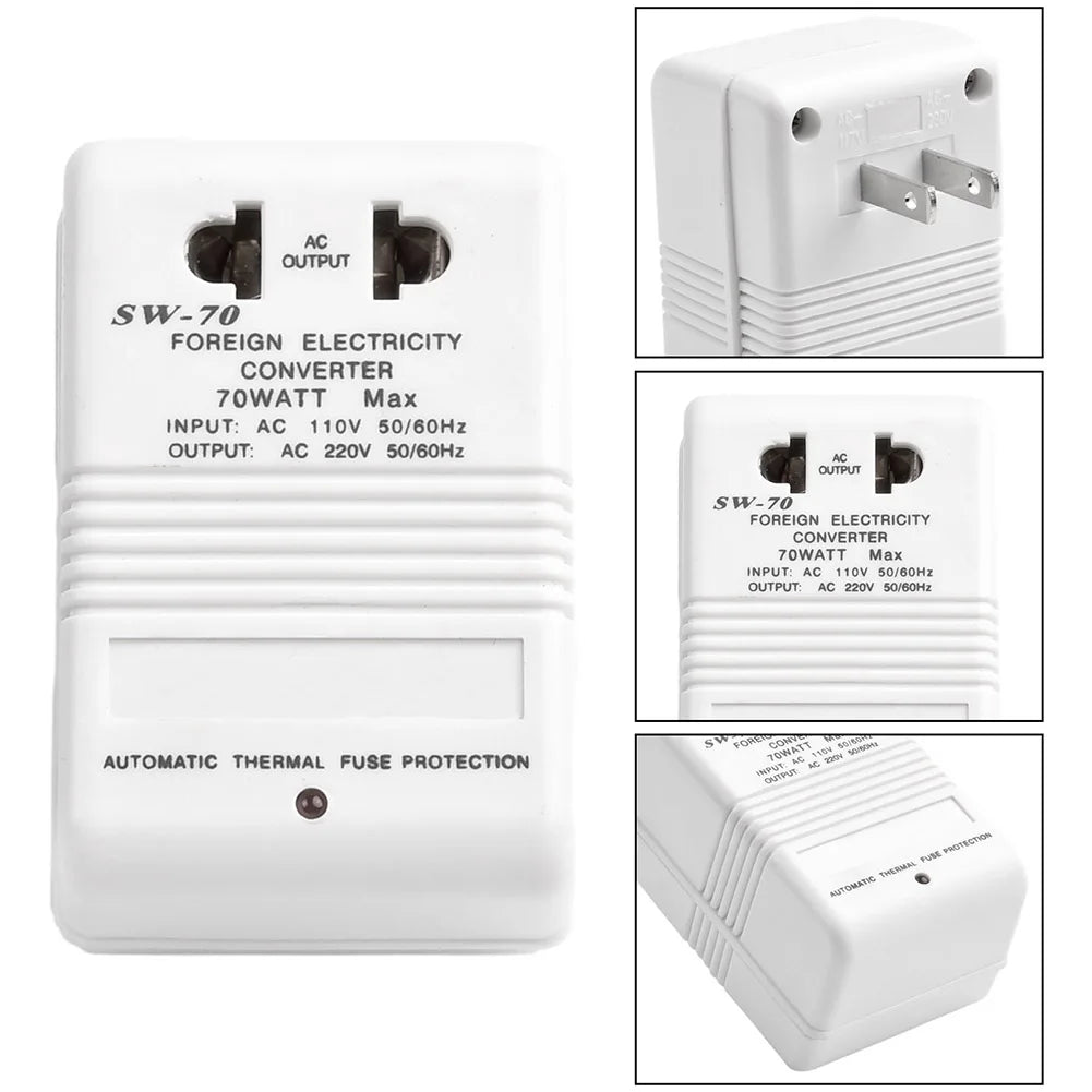 70W Voltage Converter Transformer 220V to 110V – EU Plug Voltage Converter Transformer Babs