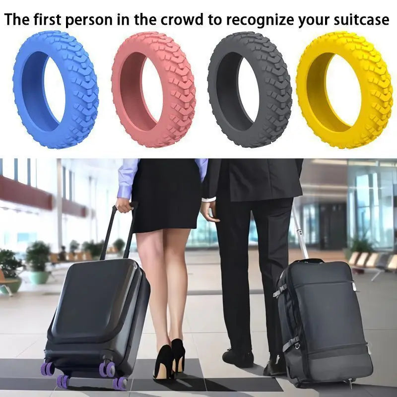 8PCS Silent Rubber Luggage Wheel Covers – Caster Protectors Luggage Wheel Covers Babs