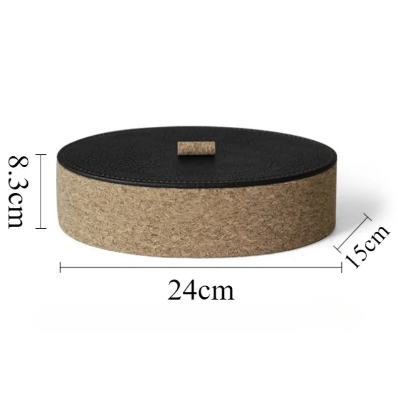 Vintage Lidded Storage Box – Luxury Bedroom & Living Room Organizer Decorative Storage Box Babs Black-Ellipse